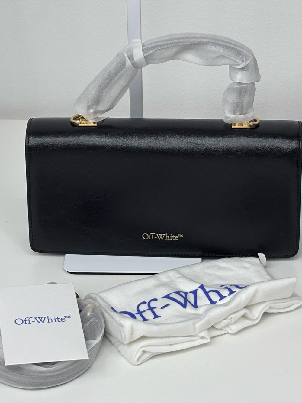 Off-White Black Satchel with Top Handle - Picture 7 of 7